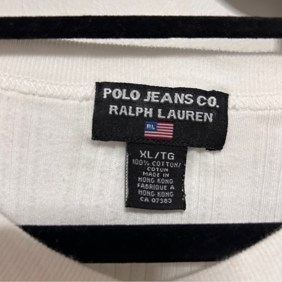 Vintage Ralph Lauren Polo Jeans co. Men’s Size XL White Ribbed Knit Top Bodycon - Picture 4 of 12